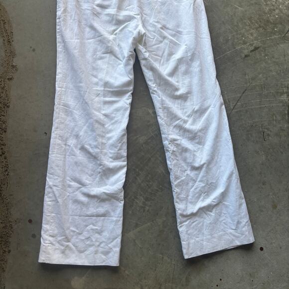 Banana Republic Martin Fit Dress Pants Womens 14 White Mid Rise Straight Trouser - Picture 10 of 14